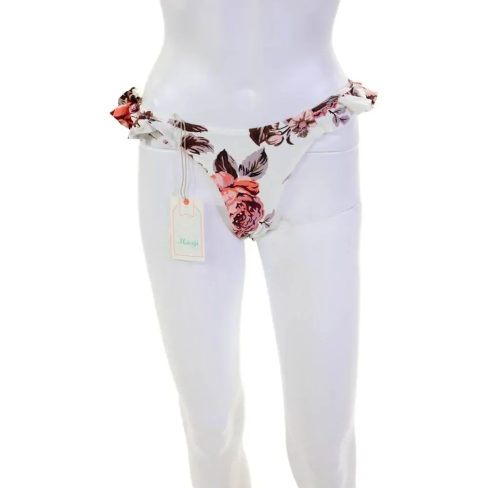 Maaji Women's Swimsuit Floral Cheeky Bikini Swimsuit Bottom Size L
